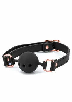 NS Novelties Bondage Couture Ball Gag - Elegant Blue, Adjustable Strap