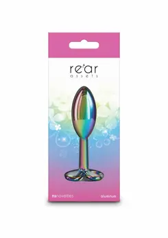 Rear Assets Clover Chrome-Plated Aluminum Plug Medium Pink Gem