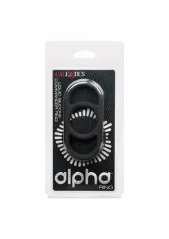 Alpha Silicone Commander Ring Liquid Silicone Flexible Black