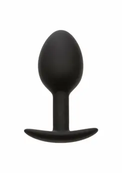 CalExotics otežani silikonski čep 16.3g ergonomski intimni trenažer crni