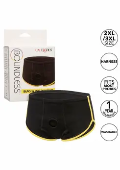 CalExotics Boundless Brief crno žuti udobni pojas u obliku gaćica S/M
