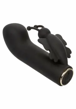 Raven Butterfly Mini dvostruki masažer - kompaktni zakrivljeni dizajn, crni