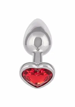 Jewel Small Ruby Heart Plug metalni intimni dodatak bez nikla