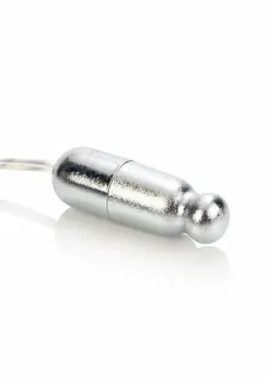Whisper Micro-Heated Bullet Silver - Compact Warming Massage Device