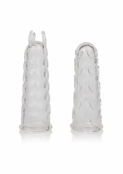 CalExotics Finger Teaser set, fleksibilne teksturisane navlake za prste, 2 komada