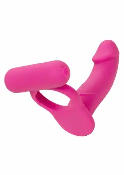 CalExotics Double Diver punjivi silikonski intimni prsten plavi