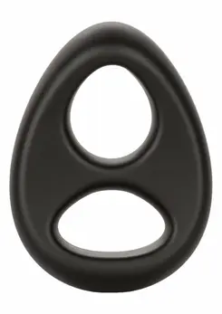 CalExotics Ultra Soft Dual Ring silikonski sistem dvostrukog prstena crni