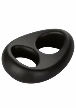 CalExotics Ultra Soft Dual Ring silikonski sistem dvostrukog prstena crni
