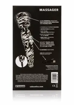 Hype masažer štapić, fleksibilni silikon, 10 modova, vodootporan, USB punjenje