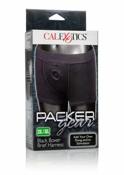 Packer Gear Boxer Brief Harness crne pamučne bokserice sa uprtačem podesive 716770081414