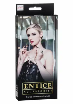 CalExotics Entice podesive intimne štipaljke sa višeslojnim lančićem, zlatne