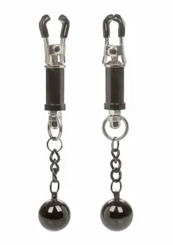 CalExotics Weighted Twist podesive štipaljke za bradavice sa visećim tegovima