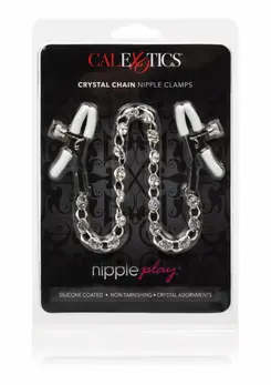 CalExotics Crystal Chain podesive štipaljke za bradavice sa silika kristalima