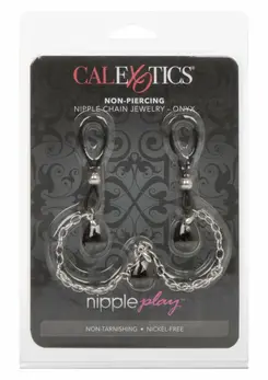 Nipple Play nakit za bradavice bez pirsinga sa lančićem i podesivim detaljima od oniksa