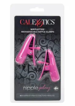 Nipplettes punjive podesive vibrirajuće štipaljke roze IPX7