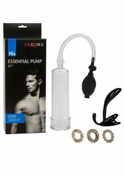 CalExotics His Essential Pump Kit komplet za potenciju i povećanje, crni