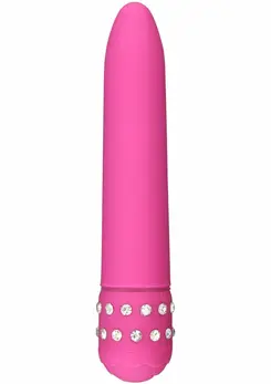 ToyJoy Diamond Superbe vibrator klasičnog dizajna sa detaljima od cirkona 19 cm