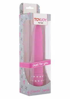 ToyJoy Diamond Superbe vibrator klasičnog dizajna sa detaljima od cirkona 19 cm