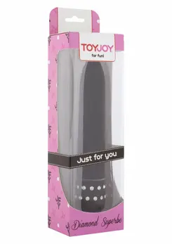 ToyJoy Diamond Superbe vibrator klasičnog dizajna sa svetlucavim cirkonima 19 cm