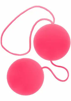 ToyJoy Funky Love Balls silikonski otežani intimni trenažer roze 8713221328250