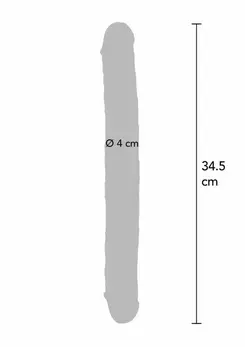 TOYJOY Get Real Clear Double Dong TPE 34.5 cm transparentni model