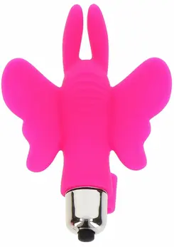 ToyJoy Butterfly Pleaser mini silikonski masažer za prst, 1 brzina, roze