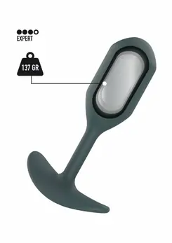 ToyJoy The Athlete otežani silikonski analni čep 12cm 230g crni