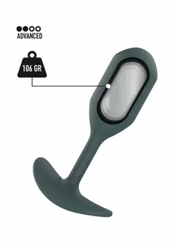 ToyJoy The Player silikonski otežani analni čep 106g crni 11cm
