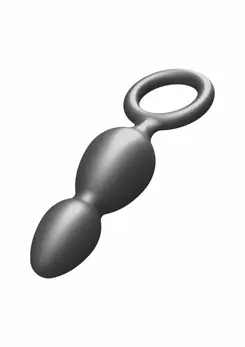 TOYJOY The Plugger analni čep sa dve kuglice silikon sa metalik sjajem 12 cm