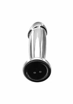 TOYJOY Buttocks The Intruder vibrirajući metalni analni čep, veliki, USB, crni