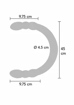TOYJOY Double Digger Dong 45 cm fleksibilni dvostrani dildo od PVC materijala