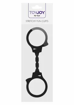 ToyJoy Stretchy Fun Cuffs silikonske fleksibilne lisice crne