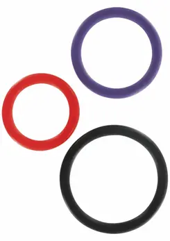 ToyJoy Triple Rings Multicolor set od 3 prstena sa fleksibilnim silikonskim sistemom