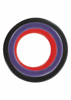 ToyJoy Triple Rings Multicolor set od 3 prstena sa fleksibilnim silikonskim sistemom