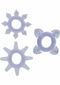 ToyJoy Tickle set kok prstenova od fleksibilnog TPR materijala u 3 veličine sa glatkim i teksturisanim dizajnom