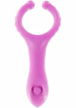ToyJoy vibrirajući prsten za penis sa stimulatorom klitorisa brenda Dream Toys, silikonski, teksturisani, crni