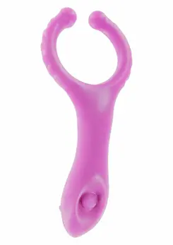 ToyJoy vibrirajući prsten za penis sa stimulatorom klitorisa brenda Dream Toys, silikonski, teksturisani, crni