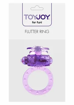 ToyJoy Flutter Ring vibrirajući silikonski intimni prsten crni podesivi