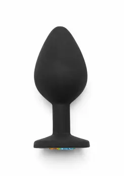 TOYJOY Rainbow Booty Jewel Medium silikonski čep sa višebojnim draguljem