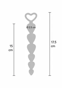 TOYJOY Bottom Beads silikonski fleksibilni analni lanac sa 6 kuglica crni