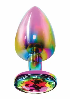 TOYJOY Twilight Booty Jewel Large aluminijumski analni čep sa duginim kristalom