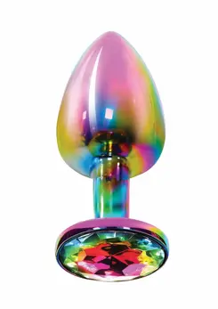 TOYJOY Twilight Booty Jewel Medium aluminijumski analni čep sa duginim draguljem