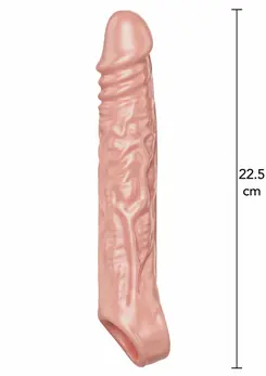 TOYJOY Get Real Extension Sleeve XL TPE 22.5 cm Transparentna navlaka za produženje