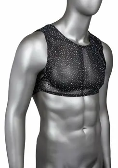 CalExotics Radiance Crop Top brenda Radiance, mrežasti dizajn sa svetlucavim cirkonima