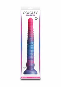 NS Novelties Colours Stacked silikonski model od 30.5 cm, trobojni, satenski finiš