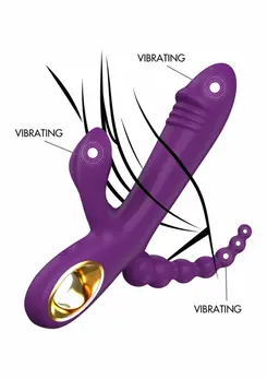 ToyJoy Caleona Triple Temptation vibrator sa više zona stimulacije roze 10 modova 8713221841834
