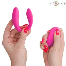 INTENSE NORA Vibrating U-Shaped Clamp Stimulator Pink, 10 Modes, Waterproof