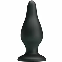 PRETTY LOVE Ergonomic Silicone Plug 15.4 cm Black with Suction Base