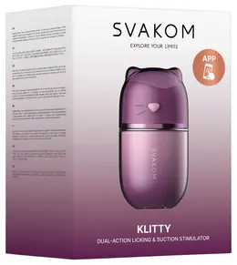 SVAKOM Klitty Dusty Lavender Lay-On Device with Suction & Licking Modes