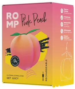 ROMP Pink Peach kompaktni stimulator na bazi vazdušnih talasa, vodootporan, napravljen od silikona